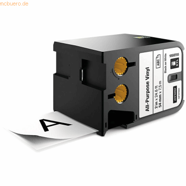 Dymo Schriftbandkassette XTL Vinyl 7mx54mm schwarz/weiß von Dymo