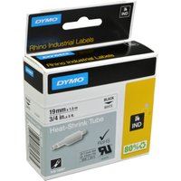 Dymo Schrumpfschlauch 18057  schwarz auf weiß  19mm x 1,5m von Dymo