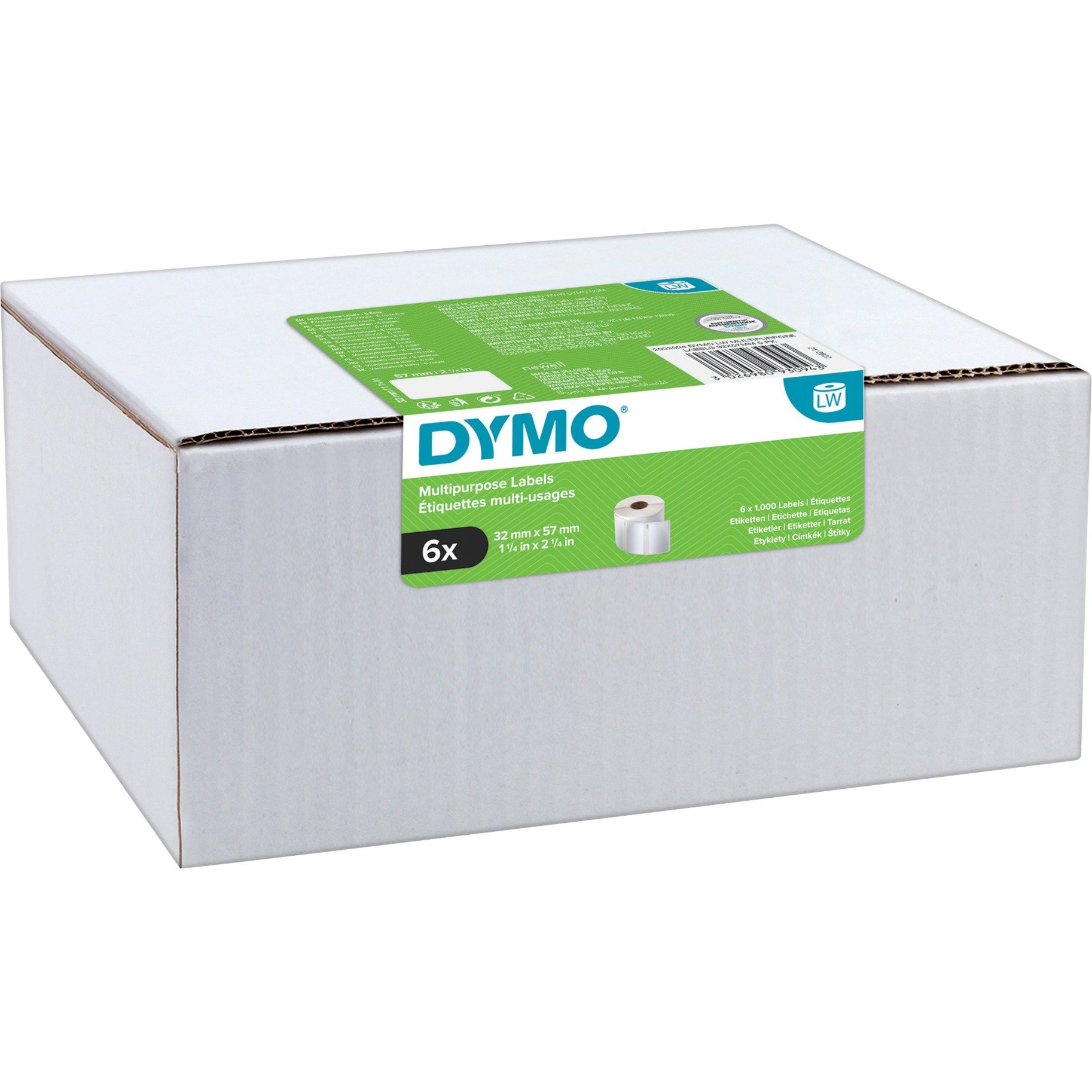 LabelWriter ORIGINAL Vielzwecketiketten 32x57mm, 6 Rollen mit je 1000 Etiketten LabelWriter ORIGINAL Vielzwecketiketten 32x57mm, 6 Rollen mit je 1000 Etiketten von Dymo