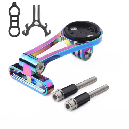 Dymoece Fahrrad Computer Halterung Verstellbare Out Front Combo-Fahrradhalterung für Wahoo Elemnt,Elemnt Bolt,Elemnt Roam,Elemnt Mini und Lampe von Dymoece