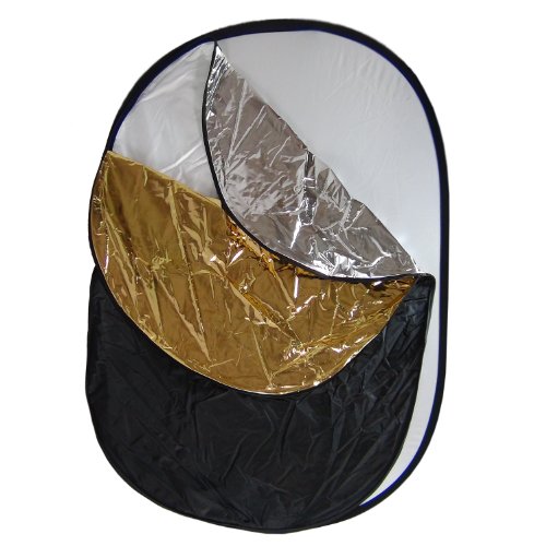 DynaSun Faltreflektor PRO 5in1 91x122cm Zusammenfaltbarer Reflektor in 5 Farben: Golden, Perleweiß, Silbern, Schwarz und Softdiffusor DynaSun Faltreflektor PRO 5in1 91x122cm Zusammenfaltbarer Reflektor in 5 Farben: Golden, Perleweiß, Silbern, Schwarz und Softdiffusor von DynaSun