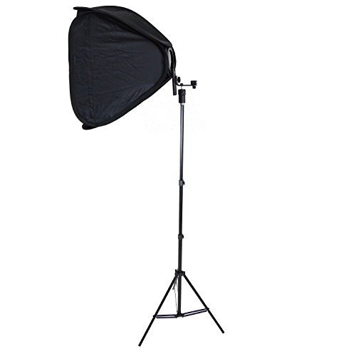 KIT Easy Folder Blitz Softbox DynaSun SB1009 60x60 +Lichtwanne Diffusor mit Stativ W803 für Blitzgerät Systemblitz von DynaSun