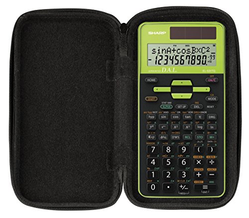 CalcCase Original Schutztasche Schutzhülle für Taschenrechner Sharp EL-531TG GR, robuste + schmutzabweisende Oberfläche, edle Schützhülle mit Reißverschluss von DynaTech