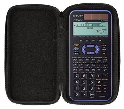 CalcCase Original Schutztasche Schutzhülle für Taschenrechner Sharp EL-W506 X VL - robuste + schmutzabweisende Oberfläche, edle Schützhülle mit Reißverschluss von DynaTech