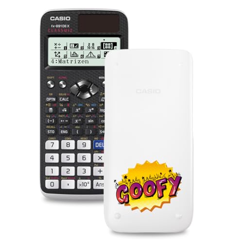 Casio FX-991DE X ClassWiz Schulrechner mit Jugendwort Goofy (Goofy Rot) von DynaTech