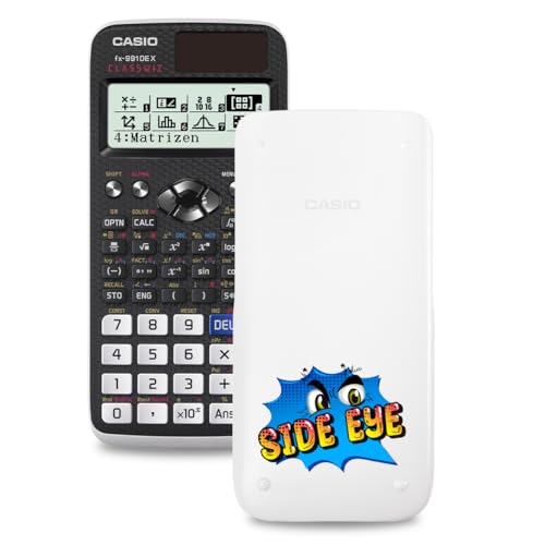 Casio FX-991DE X ClassWiz Schulrechner mit Jugendwort Goofy (Side Eye Blau) von DynaTech