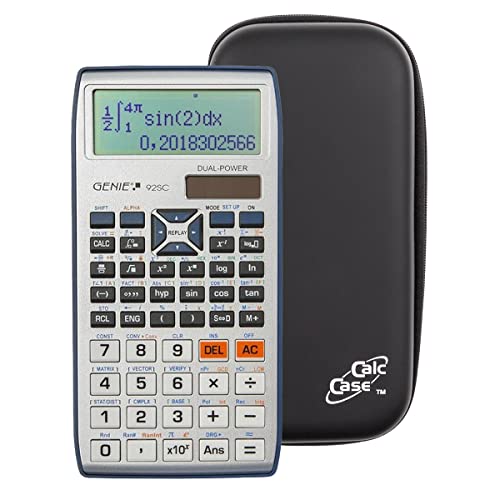 Taschenrechner Genie 92SC + Schutztasche + Garantie - Wissenschaftlicher Taschenrechner Schule Nicht Programmierbar, 580 Funktionen, Calculator Dual-Power - Solar/Batterie von DynaTech