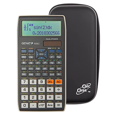 Wissenschaftlicher Taschenrechner 92SC Schultaschenrechner mit 580 Funktionen - für den Matheunterricht ab der 5. Klasse - EIN- und Ausgabe wie im Schulbuch - Solar- und Batteriebetrieb schwarz von DynaTech