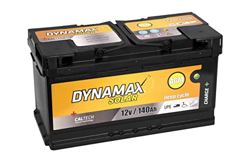 DynamaxSolar AGM Batterie 12v 140Ah Solarbatterie akku Solar Deep Cycle Verbraucherbatterie Wohnwagen Versorgungsbatterie Bootsbatterie 140 Ah von DynamaxSolar