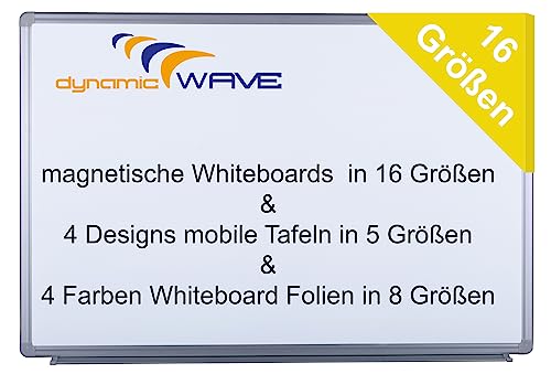 Dynamic-Wave, Whiteboard, 60 x 45 cm, Magnettafel, in 16 Größen, Whiteboard magnetisch, White Board, magnetisches Whiteboard, Pinnwand, Tafel für Küche von Dynamic-Wave