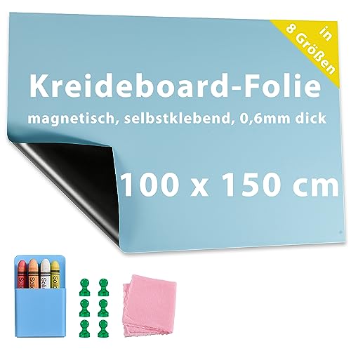 Dynamic-Wave Magnetische Klebefolie & Whiteboard - Wandfolie 100 x 150 - Vielseitige Magnetische Schreibtafel in Blau - Maltafel Folie von Dynamic-Wave
