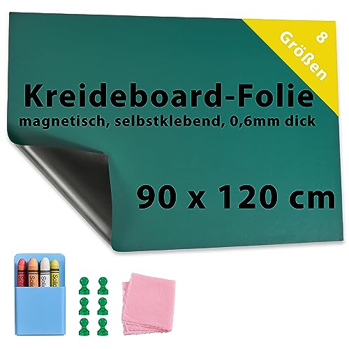 Dynamic-Wave Magnetische Klebefolie & Whiteboard - Wandfolie 90 x 120 - Vielseitige Magnetische Schreibtafel in Grün - Kreideboard Folie von Dynamic-Wave