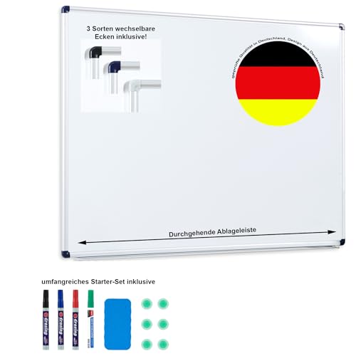 Dynamic-Wave Premium Whiteboard - 180 x 100 - Magnetwand & Schreib- und Zeichentafel - Vielseitige Magnettafel, Notiztafel für Büro, Schule & Zuhause von Dynamic-Wave