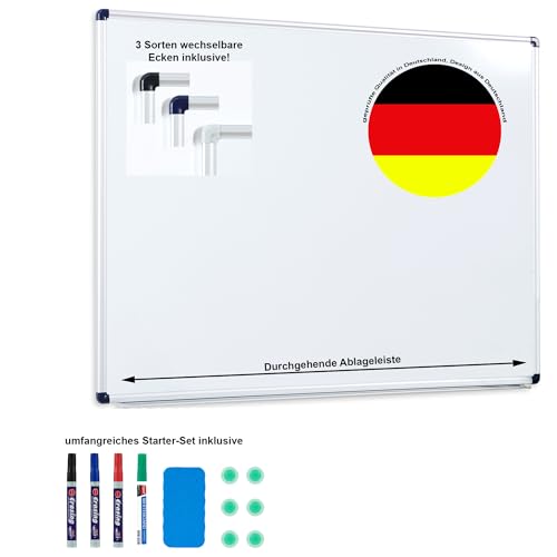 Dynamic-Wave Premium Whiteboard - 240 x 120 - Magnetwand & Schreib- und Zeichentafel - Vielseitige Magnettafel, Notiztafel für Büro, Schule & Zuhause von Dynamic-Wave