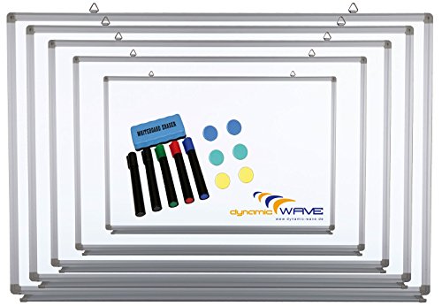 Dynamic-Wave Whiteboard 240cm x 100cm mit Alurahmen und Clipfunktion, magnetisch, trocken und nass abwischbar 240 100 von Dynamic-Wave