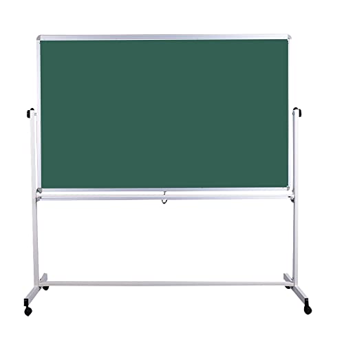 Mobile Tafel Kreidetafelfahrbar Drehtafel 1 Seite Kreidetafel 1 Seite Whiteboardtafel 180cm x 100cm von Dynamic-Wave