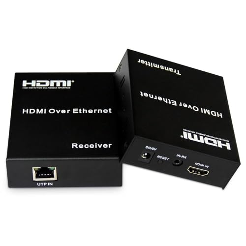 Dynamode LMS Datenkabel 120 m 1080/720P HDMI Extender über Cat5e/Cat6 mit IR Control – Schwarz von Dynamode
