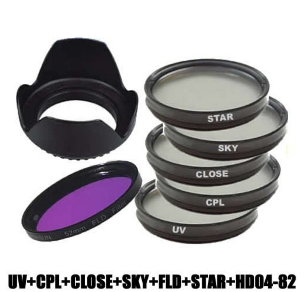 Dynasun Filter UV+CPL+CL+SKY+FLD+STR+HD Durchmesser 82 Foto-Filter-Sets (UV-Ultraviolett Skylight CPL Star Close-Up FLD HD04 Petal Tulip) von Dynasun