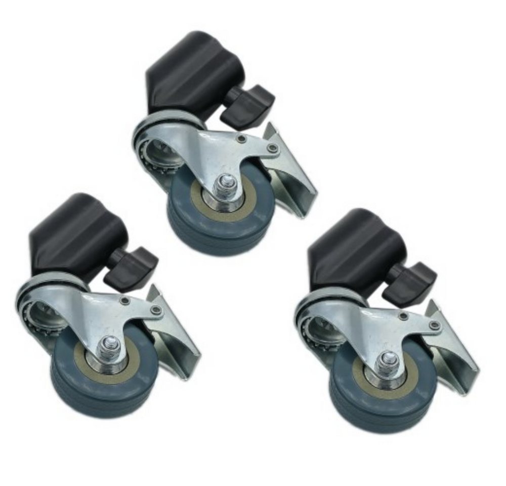 Dynasun Stativ SA22A Lampenstativ (3er-Pack 50-mm-Radsatz mit Bremssystem für Stativ Fot- und Videostudio) von Dynasun