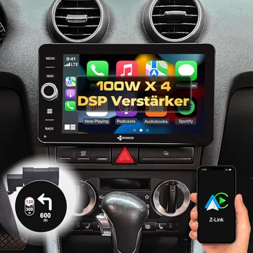 DYNAVIN Android Autoradio Navi für Audi A3 S3, 9 Zoll Radio mit Wireless Carplay und Android Auto | Head-up Display | Inkl. DAB+: D9-A3 Premium Flex von Dynavin