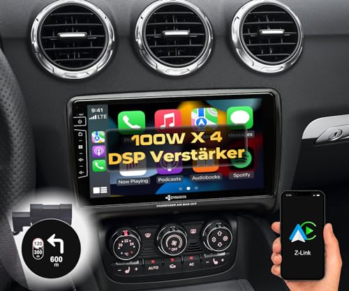 DYNAVIN Android Autoradio Navi für Audi TT 2006-2014, 9 Zoll Radio mit Wireless Carplay und Android Auto | Head-up Display | Inkl. DAB+: D9-TT Premium Flex von Dynavin