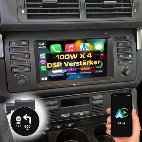 DYNAVIN Android Autoradio Navi für BMW 5er E39 1996-2003 Range Rover 2002-2004, 7 Zoll OEM Radio mit Wireless Carplay und Android Auto | Head-up Display | Inkl. DAB+: D9-E39 Premium Flex von Dynavin