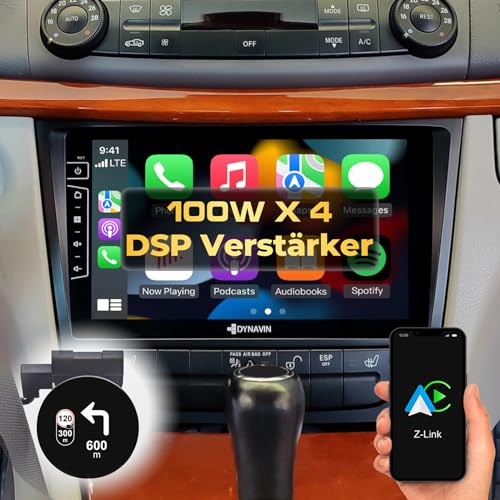 DYNAVIN Android Autoradio Navi für Mercedes E-Klasse W211 CLS C219; 9 Zoll OEM Radio mit Wireless Carplay und Android Auto | Head-up Display | Inkl. DAB+; D9-W211 Premium Flex von Dynavin