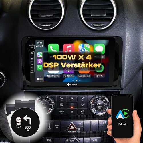 DYNAVIN Android Autoradio Navi für Mercedes ML W164 2005-2011 GL X164 2006-2012: 9 Zoll OEM Radio mit Wireless Carplay und Android Auto | Head-up Display | Inkl. DAB+: D9-DF432 Premium von Dynavin