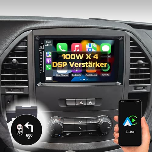 DYNAVIN Android Autoradio Navi für Mercedes Vito Viano A B Klasse: 9 Zoll OEM Radio mit Wireless Carplay und Android Auto | Head-up Display | Inkl. DAB+; D9-DF427 Premium Flex von Dynavin