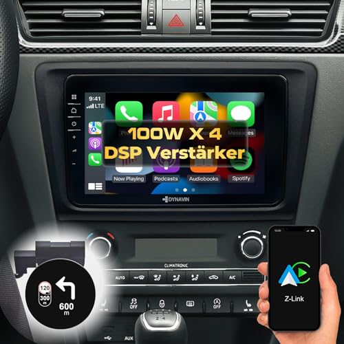 DYNAVIN Android Autoradio Navi für Skoda Rapid Seat Toledo bis 2015; 8 Zoll OEM Radio mit Wireless Carplay und Android Auto | Head-up Display | Inkl. DAB+: D9-RPL Premium Flex von Dynavin