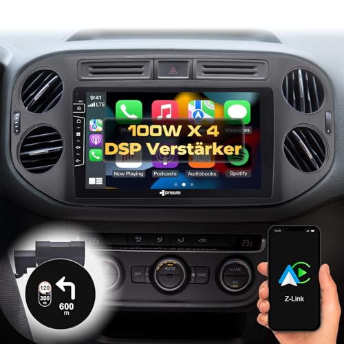 DYNAVIN Android Autoradio Navi für VW Golf 5 Plus | Tiguan 2007-2016, 9 Zoll OEM Radio mit Wireless Carplay und Android Auto | Head-up Display | Inkl. DAB+: D9-83B Premium Flex von Dynavin