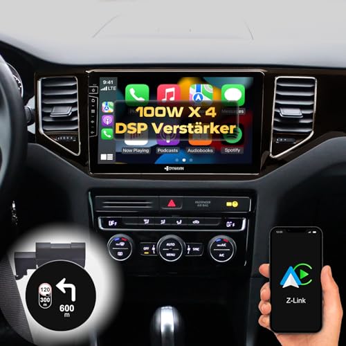 DYNAVIN Android Autoradio Navi für VW Golf 7 Sportsvan 2012-2020 (Schwarz), 10,1 Zoll OEM Radio mit Wireless Carplay und Android Auto | Head-up Display | Inkl. DAB+: D9-135B Premium Flex von Dynavin