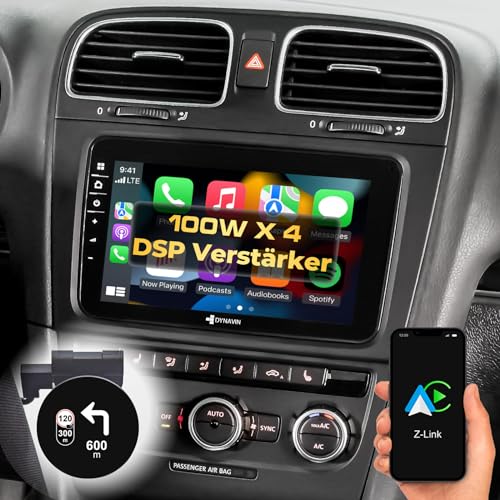 DYNAVIN Android Autoradio Navi für VW Passat Golf Polo Tiguan Skoda, 8 Zoll Radio mit Wireless Carplay und Android Auto | Head-up Display | Inkl. DAB+: D9-V8 Premium Flex von Dynavin