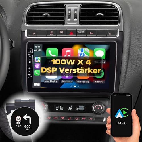 DYNAVIN Android Autoradio Navi für VW Polo 2014-2017, 9 Zoll OEM Radio mit Wireless Carplay und Android Auto | Head-up Display | Inkl. DAB+: D9-69H Premium Flex von Dynavin