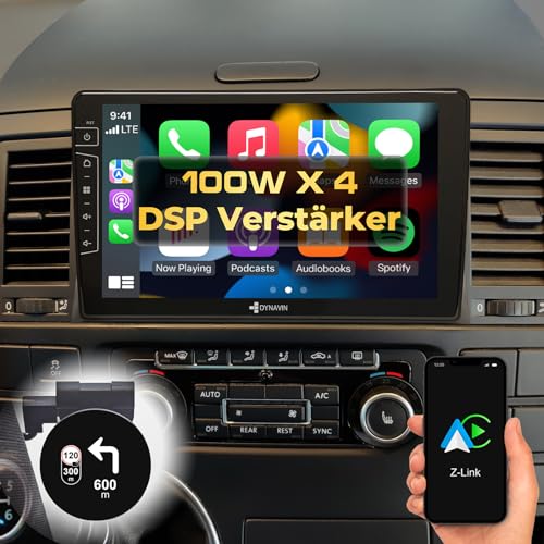 DYNAVIN Android Autoradio Navi für VW T5 Multivan, 9 Zoll Radio mit Wireless Carplay und Android Auto | Head-up Display | Inkl. DAB+: D9-T5 Premium Flex von Dynavin