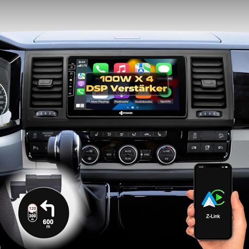 DYNAVIN Android Autoradio Navi für VW T6 Transporter, 9 Zoll OEM Radio mit Wireless Carplay und Android Auto | Head-up Display | Inkl. DAB+: D9-T6 Premium Flex von Dynavin