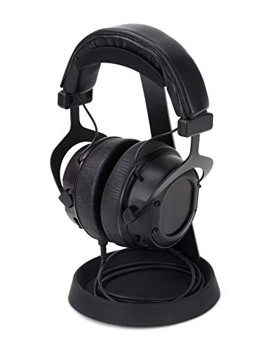 Dynavox Kopfhörerständer KH-1000, Universal Halter mit Metallkorpus für Gaming-Headsets und Over-Ear-Kopfhörer, Silikon-Auflage für Bügel und Kabel-Ablage, schwarz von Dynavox