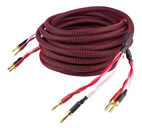 Dynavox Perfect Sound Lautsprecherkabel, Paar, Flexibles High-End Lautspecher-Kabel mit hochwertigen Bananensteckern, konfektioniert, Farbe schwarz/rot, Länge 5 m Dynavox Perfect Sound Lautsprecherkabel, Paar, Flexibles High-End Lautspecher-Kabel mit hochwertigen Bananensteckern, konfektioniert, Farbe schwarz/rot, Länge 5 m von Dynavox