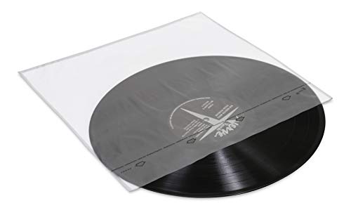 Dynavox Schallplatten-Innenhülle 50er Pack, klar, Archiv-Qualität, Vinylhüllen für LPs von Dynavox