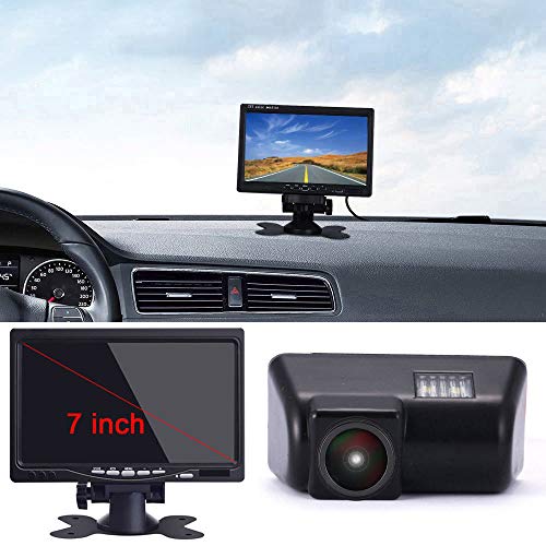Dynavsal 【1280 * 720 Pixel 1000TV Linien Rückfahrkamera Kit】 7 Zoll TFT LCD Bildschirm Auto Monitor + HD Nachtsicht Auto Rückfahrkamera für Ford Transit MK6 /MK7 Transporter Car Camera von Dynavsal