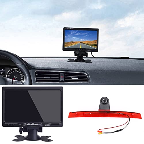 Dynavsal 7 Zoll TFT LCD Bildschirm Auto Monitor + Bremsleuchte Auto Rückfahrkamera Ersatz für Mercedes Benz Viano Vito W639 V6 Van Transporter Van 2003-2014 von Dynavsal