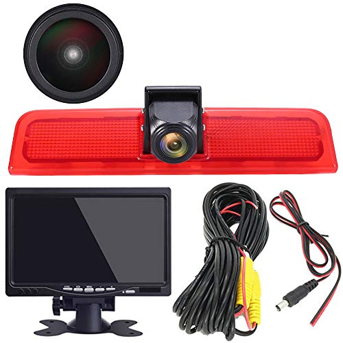 7 Zoll TFT LCD Farbdisplay Auto Monitor + 1280*720 Pixel 1000TV Linien HD Nachtsicht Rückfahrkamera für VW Caddy Life 2K Facelift III Kasten 2KA Kombi Cross maxi Tdi dritte 3 2003-2014 Bj/ Transporter von Dynavsal