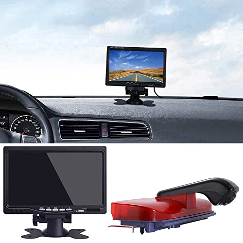 Dynavsal 7 Zoll TFT LCD Farbdisplay Monitor + Super HD Nachtsicht Rückfahrkamera für Ford Transit Connect 2 II/XL Cargo Titanium Passenger (2014-2022) Van Bremsleuchte Stoplicht Stoplampe von Dynavsal