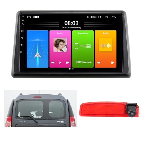 Android Autoradio mit GPS Navigation, Bluetooth, Phone Mirrorlink + HD Nachtsicht Bremsleuchte Rückfahrkamera für Dacia Logan MCV KS/Dacia Dokker KE Limousine/Dacia Dokker KE Limousine/Renault Express Android Autoradio mit GPS Navigation, Bluetooth, Phone Mirrorlink + HD Nachtsicht Bremsleuchte Rückfahrkamera für Dacia Logan MCV KS/Dacia Dokker KE Limousine/Dacia Dokker KE Limousine/Renault Express von Dynavsal