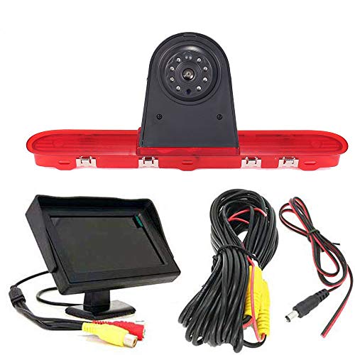 Bremsleuchte Rückfahrkamera Set mit 4.3 Zoll LCD Monitor Ersatz für Toyota ProAce 2/Citroen Dispatch/Space Tourer/Jumpy 3/Peugeot Traveller/Expert 3/Fiat Scudo Kastenwagen Multicab Kombi M1 E-Doblo von Dynavsal