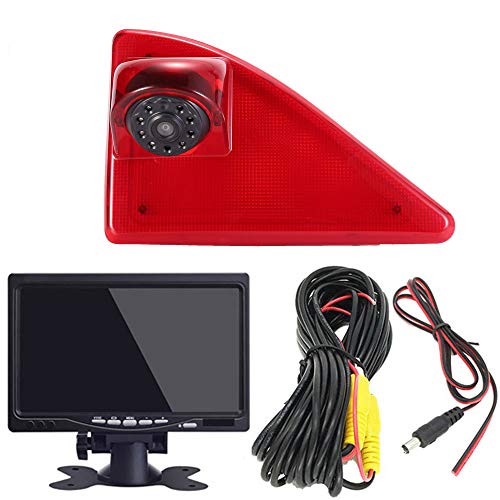 HD Bremsleuchte Rückfahrkamera Set mit 7 Zoll LCD Monitor,Transporter Van Nachtsicht Auto Rückfahrkamera Ersatz für Renault Master ab 2010/Nissan NV400 ab 2010/Opel Vauxhall Movano ab 2010 HD Bremsleuchte Rückfahrkamera Set mit 7 Zoll LCD Monitor,Transporter Van Nachtsicht Auto Rückfahrkamera Ersatz für Renault Master ab 2010/Nissan NV400 ab 2010/Opel Vauxhall Movano ab 2010 von Dynavsal
