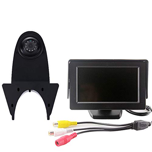 Rückfahrkamera Monitor + Rückfahrkamera Transporter, IR Nachtsicht Auto Kamera mit 4.3 Zoll LCD Farbdisplay wasserdichte,Rückfahrkamera für VW Crafter T5 Mercedes Sprinter Viano Vito Transit Ducato von Dynavsal