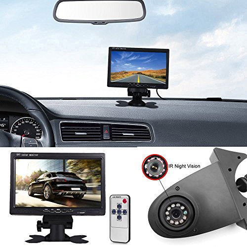【Rückfahrkamera Transportster+7 Zoll TFT LCD Bildschirm Auto Monitor】 im 3. Bremslicht Bremsleuchte Kamera für Citroen Berlingo Jumper Jumpy Nemo Dacia Dokker Van Nissan Opel Combo Vivaro Ducato von Dynavsal