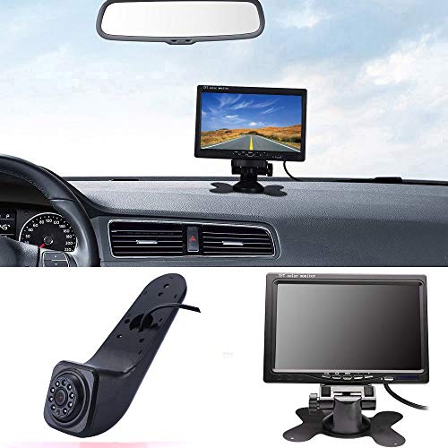 【Rückfahrkamera Transportster + 7 Zoll TFT LCD Bildschirm Auto Monitor】im 3. Bremslicht Bremsleuchte Auto Dach Rückfahrkamera für VW Crafter 2017 Retrofit Van von Dynavsal