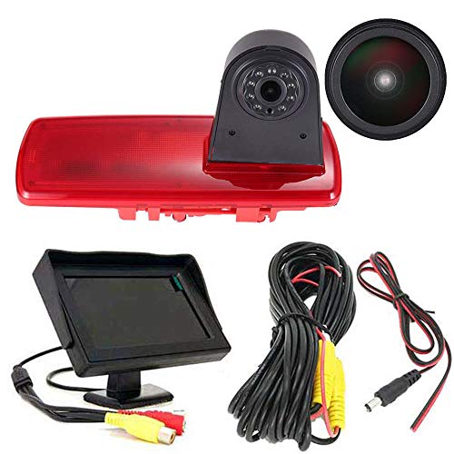 Super HD Bremsleuchte Kamera Set mit 4.3 Zoll LCD Monitor, Rückfahrkamera Ersatz für Fiat Talento Bus Kasten 296 R9M GM 408 413 452/Opel Vauxhall Vivaro B Combi Kasten Turbo FWD X82 Van Box MK2 von Dynavsal